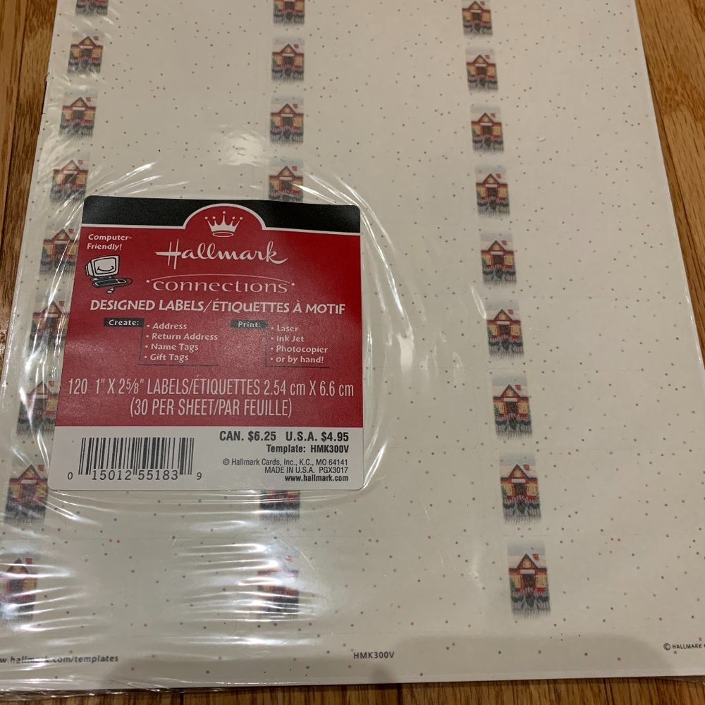 NWT Hallmark 120 Christmas Holiday Address Labels